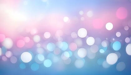 Wall Mural - abstract soft-focus bokeh lights in bubblegum pink, baby blue, and white y2k background