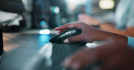 Aufkleber - Hands, business and woman with keyboard, connection and internet with corporate report. Closeup, person and accounting with financial advisor, feedback and investment with stock market and email