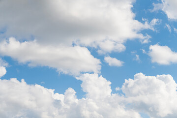 Wall Mural - Sky clouds background. Air clouds in the blue sky. blue sky backdrop with the clouds. Sky Clouds Wallpaper.