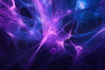 Wall Mural - Abstract Neon Web