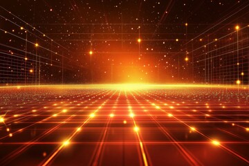 Wall Mural - Futuristic Digital Horizon