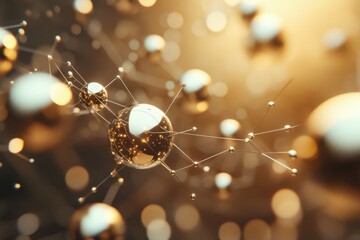 Wall Mural - Abstract Molecular Network