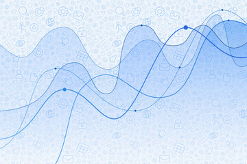 Wall Mural - quantum data visualisation, quantum energy flow, statistics, analytical model, global data, graphs, 