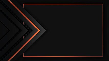 Wall Mural - This stock motion graphics video includes a clip of a Orange Frame on Dark Background 