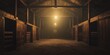 © krismicrostoker - A large barn with a light shining on the floor