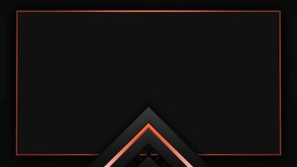 Wall Mural - This stock motion graphics video includes a clip of a Orange Frame on Dark Background 