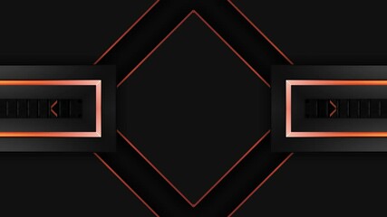 Wall Mural - This stock motion graphics video includes a clip of a Orange Frame on Dark Background 