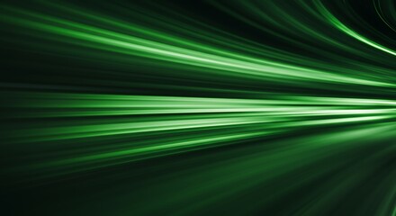 Wall Mural - Green Light Streaks Abstract Background