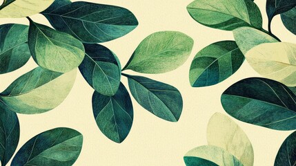 Minimalist approach to foliage in graphic art.