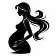 © pixelartis - pregnant woman silhouette