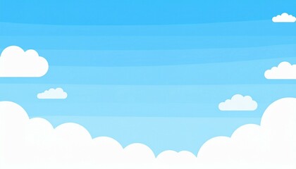Wall Mural - flat art blue sky at the day illustration with space for your text
