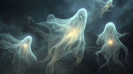 Wall Mural - hauntingly beautiful ghost