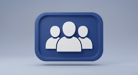 Poster - Social media team icon showing online community and collaboration