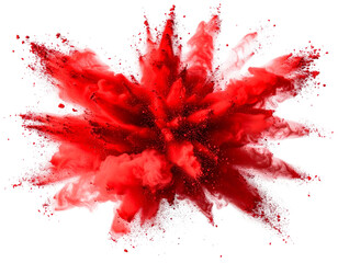 Wall Mural - red and white powder explosion, dynamic and vibrant