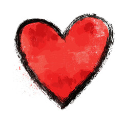 Wall Mural - simple red heart symbol design love vector