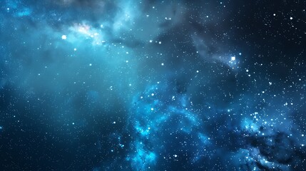 Wall Mural - vibrant blue nebula field with countless sparkling stars in deep space