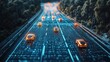 © Vien - A futuristic road network with AI-powered holographic lane markings