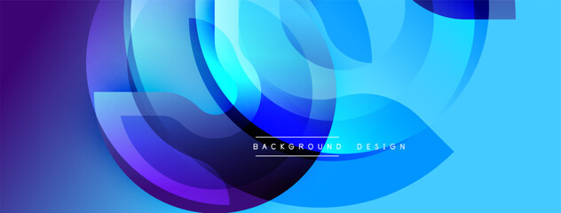 Fototapete - Abstract fluid shapes, vibrant blue purple gradients. Modern design element for backgrounds, presentations, digital art. Smooth transitions create dynamic visual effect.