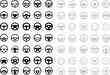 © Awais - steering wheel vector icon set . steer sign . driving symbol for Automobile, machine . isolated transparent background solid outline signs for Test drive mobile concept designs. and editable stroke