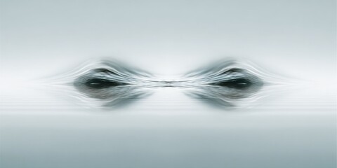 Poster - Ethereal Digital Symmetry Minimalist Fluid Motion Design Exploring Tranquil Abstraction for Innovative Tech Branding and Mindful Visual Communication