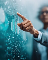 Aufkleber - Immersive Data Visualization Futuristic Analytics Interface with Interactive Holographic Charts - Next-Gen Business Intelligence for Digital Transformation