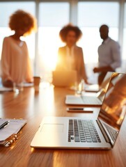 Leinwandbilder - Inclusive Tech Collaboration Adaptive Workspace Solutions for Next-Gen Hybrid Teams Leveraging AI-Powered Connectivity and Ergonomic Design