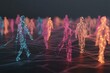 © Ketsaratchaya - Colorful network of human icons connected by lines representing social connections and relationships in a modern digital landscape