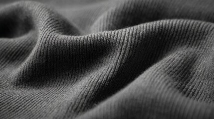 Leinwandbilder - Exploring a rich gray knitted fabric that showcases detailed patterns and textures, perfect for creating atmospheric and tactile design elements