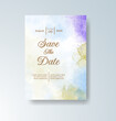 © REZI - Wedding invitation with abstract watercolor background
