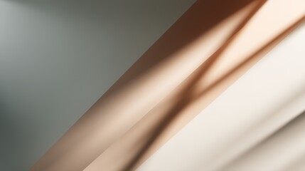 Poster - Soft beige-white light beams create a radiant glow on fabric, casting gentle shadows and enhancing the studio ambiance with a warm, inviting effect