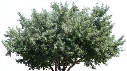 Aufkleber - This leafy shrub is prominently displayed against a clear background, creating an ideal element for design overlays and nature-themed creative projects
