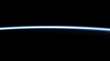 Wall Mural - earth's curvature in space