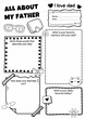 © Pinkeryart - All About My Father Worksheet for Grades 2-6, Father's Day Writing Prompts, Creative Writing Activity, Writing Practice, English Worksheet