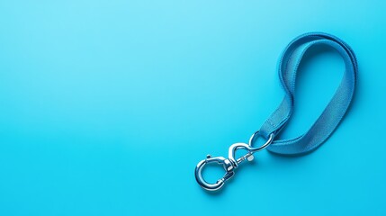 A light blue background displays a dog leash, isolated and ready for use.