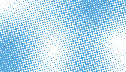 Poster - Digital blue dotted background with gradient effect. dotted background. monochrome halftone pattern. circles, dots