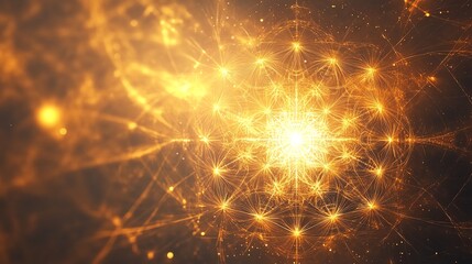 Abstract energy network with glowing nodes.