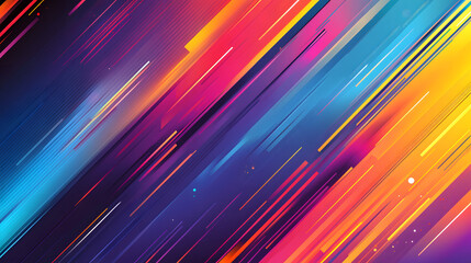 Wall Mural - vibrant abstract lines in shades of pink, blue, and purple create an energetic diagonal pattern.