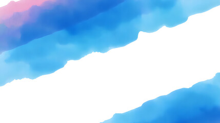 Wall Mural - Watercolor background with abstract blurred brush strokes and stains on white background