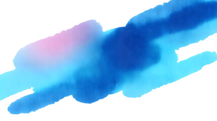 Wall Mural - Watercolor background with abstract blurred brush strokes and stains on white background
