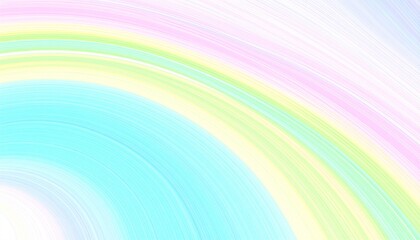 Wall Mural - pastel rainbow wave design in soft colors featuring delicate lines and gradual transitions