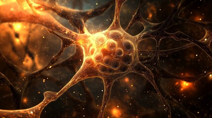 Wall Mural - abstract neural network background with digital circuitry and futuristic technology elements in blue