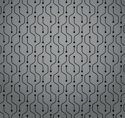 Aufkleber - Abstract geometric pattern with stripes, lines. Seamless vector background. Gray and black ornament. Simple lattice graphic design