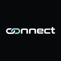 Wall Mural - this picture is a word mark logo design of the word connect with the letter c and o connected like a
