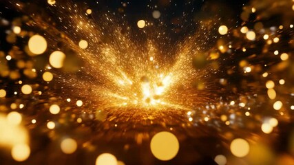 Wall Mural - sparks fly in different directions from a burning object against a blurred background