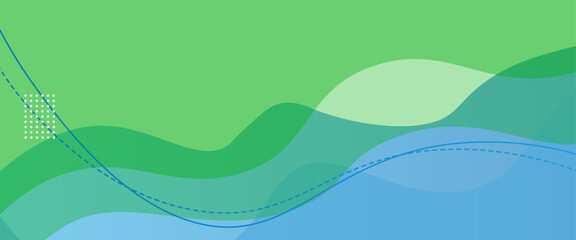 Poster - Vector modern soft blue and green wave abstract background. creative halftone pattern in blue green background.