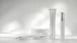 © ЮРИЙ ПОЗДНИКОВ - Cosmetic products resting on white surface with soft lighting