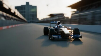Poster - Man driving formula 1 race - Qualification race and grand prix concept - Models by AI generative