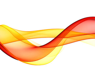 Wall Mural - abstract swirling orange and yellow waves on black background
