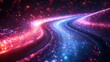 © yay - Abstract swirling paths of glowing particles
