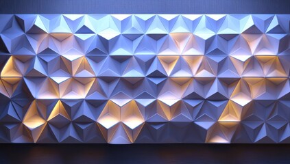 Wall Mural - 3d led panel icon featuring adaptable pattern designs that can be personalized to suit needs.